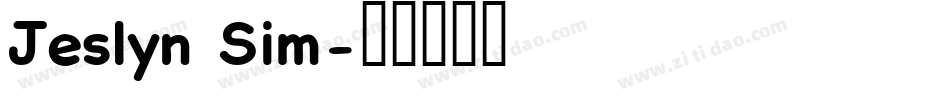 Jeslyn Sim字体转换